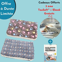 TouSoft™ | Couverture Douce LeChatCharmant 3 Couvertures (La 3 ème Offerte + Ebook offert ) Bleu étoiles 